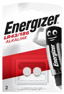 Produktbild von Energizer LR43/186, Alkali, Button/coin, 1,5V, 1,16 cm, 1,16 cm, 4,2 mm