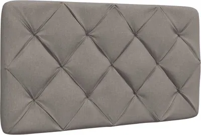 Image de Coussin de tête de lit taupe 80 cm tissu