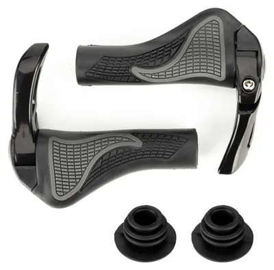 Produktbild von ROCKBROS Ergonomische Fahrradgriffe mit Hörnchen, rutschfest, Aluminium Lock-On für 22,2 mm Lenker, geeignet für MTB, E-Bike und Trekking