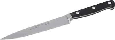 Produktbild von STUBAI schmales Kochmesser geschmiedet 160 mm | Küchenmesser aus Edelstahl für Schneiden von Fleisch, Geflügel, Gemüse, Obst & Lebensmitteln, spülmaschinenfest, schwarzer Griff