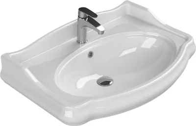 Obrázek produktu pro Domotechnika | Retro umyvadlo - 80x54 cm - Keramika - S baterií - Umyvadlo