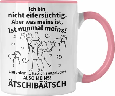 Produktbild von Trendation - Valentinstag Geschenk Freund Freundin Tasse Spruch Lustig Ich hab's Angeleckt Geschenkidee Frau Mann Spruch (Rosa)