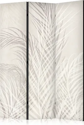 Produktbild von Akusticher Raumteiler Ziegel Foto Paravent 135x172 cm beidseitig auf Vlies-Leinwand bedruckt Akustikschaum Trennwand Spanische Wand Sichtschutz Home Office 3D Minimalism Blätter Tropisch b-C-10355-z-a