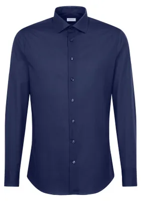 Image de Seidensticker Chemise bleu foncé Shaped Fit sans repassage
