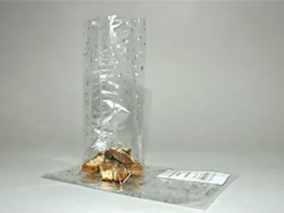Produktbild von Festliche Kreuzbodenbeutel mit Goldsternaufdruck, 8 Stück, 145x235mm für kleine Geschenke