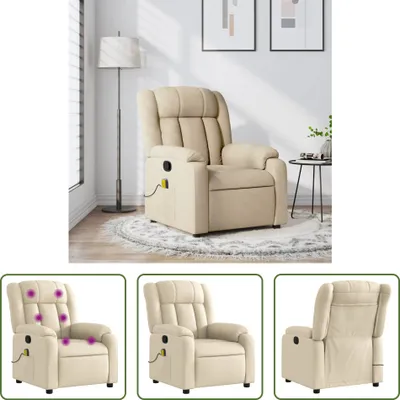 Zdjęcie produktu dla Kremowy fotel do masażu The Living Store