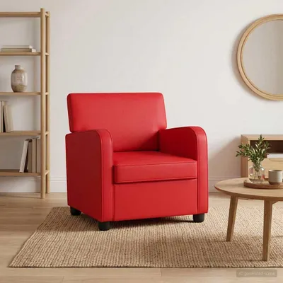 Produktbild von Möbel Sessel Rot Kunstleder - Fernseh- & Relaxsessel &1222