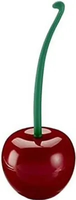 Produktbild von Toilettenbürste, weinrote Kirschform, Toilettenbürstenhalter-Set aus Kunststoff