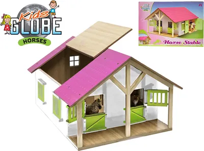 Obrázok produktu pre Detská stajňa Globe Farm Horse s 2 boxmi a 1 dielňou 1:24 610168