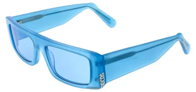 Produktbild von GCDS Sonnenbrille aus Kunststoff in Blau GD0009 5784V