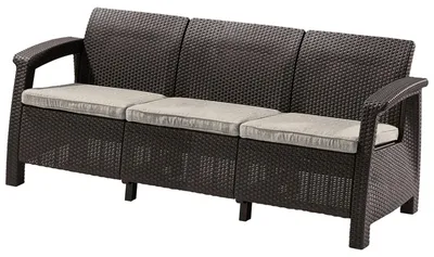 Zdjęcie produktu dla Zestaw mebli ogrodowych KETER Corfu Love Seat Max Brown - 17/428