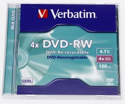 Produktbild von Verbatim 43284, 4,7 GB, DVD-RW, 120 min
