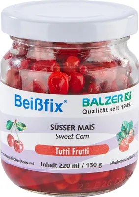 Produktbild von Balzer Süßer Mais, Tutti Frutti, rot, 130g