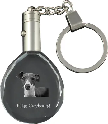 Produktbild von Italienisches Windspiel, Italian Greyhound - Anhänger mit einem Foto eines Hundes, Schlüsselanhänger aus Kristall in einer Geschenkbox, ein einzigartiges Geschenk von Art-Dog