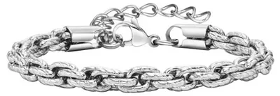 Produktbild von Armkette Edelstahl Armband für Damen und Herren Silber