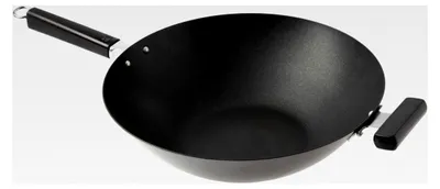 Produktbild von Wok mit flachem Boden und Excalibur Antihaftbeschichtung, 35,6 cm, schwarz