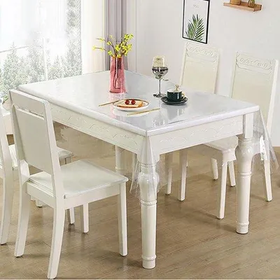 Produktbild von Famanu Tischdecke Transparent 0,13 mm Wasserfest PVC 220 x 140 cm