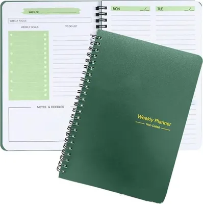 Produktbild von 52-Wochen-Planer, Wochenziele, Habit Tracker, hochwertiges Papier, Spiralbindung