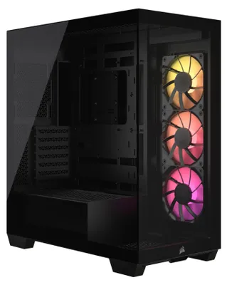 Produktbild von Corsair 3500X ARGB, Midi Tower, PC, Schwarz, EATX, Stahl, Gehärtetes Glas, Gaming