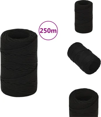 Immagine prodotto di vidaXL Corda da lavoro nera 2 mm 250 m poliestere - Corde