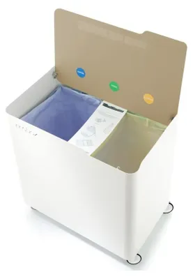 Produktbild von DON HIERRO - Recycling-Mülleimer – Effizientes Trennen mit Design & Rollen - ECOBOX 60L