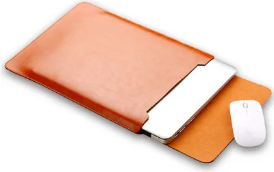 Obrázek produktu pro Kožené tenké pouzdro na notebook z mikrovlákna kompatibilní s Macbookem Air a Macbookem Pro & Pro Retina 13,3 palce/hnědé