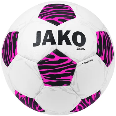 Image de Ballon d'entraînement unisexe JAKO Animal, couleur:blanc/rose/noir, taille:5