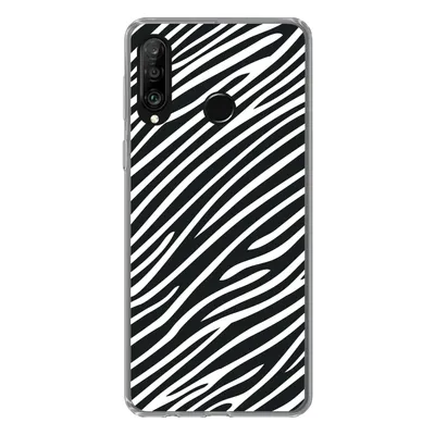 Produktbild von MuchoWow® Handyhülle Schutzhülle Hülle für Huawei P30 Lite Tiermuster - Zebra - Schwarz Silikon Softcase Handy Hülle - Handyhülle