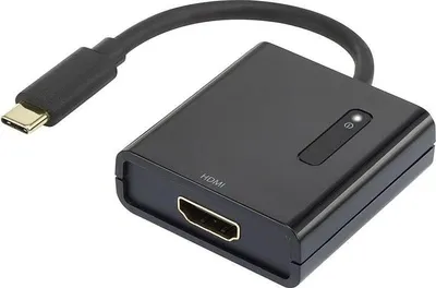 Image de Renkforce RF-4472892 Adaptateur USB / HDMI [1x USB-C® mâle - 1x HDMI femelle] Noir Contacts plaqués or 15.00 cm