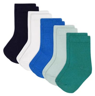 Productafbeelding van Pe Bateau A0f3o01: Katoenen babysokken, effen kleur, 5 paar, meerkleurig, maat 18-3