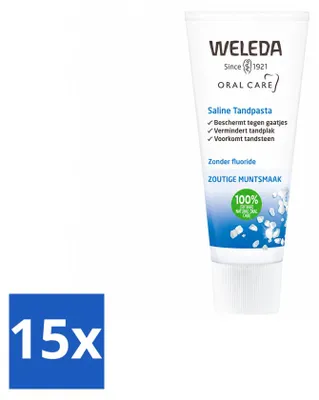 Produktbild von 15 x WELEDA Saline-Zahnpasta - 75 ml - Vorteilspackung - 15 Stücke