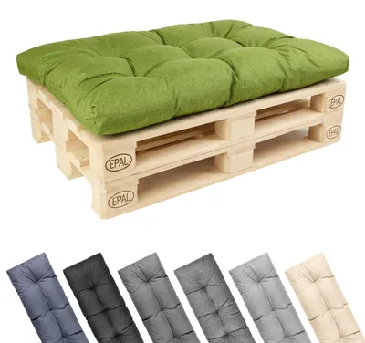 Produktbild von Garronda 120x80 cm Palettenkissen 12 cm wasserabweisend UV- & Wasserfest Palettensofa GD-0252 Grün