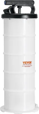 Image de Extracteur de fluide, 6,5 litres (1,74 gallons), extracteur de fluide à vide manuel avec jauge et tuyau, pompe de vidange d'huile pour fluides automobiles, évacuation sous vide