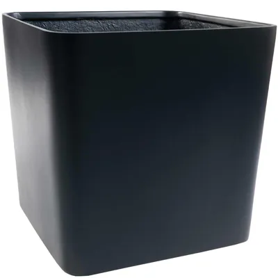 Produktbild von VIVANNO Pflanzkübel Fiberglas CADRAT Würfel, Anthrazit matt - 40x40x40 cm