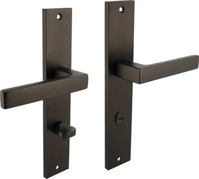 Produktbild von Langschildgarnitur Intersteel Hera WC 78 mm anthrazit matt