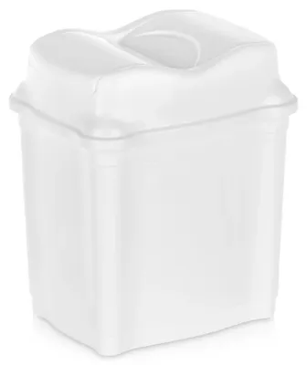 Image de Poubelle - Conteneur à déchets - Plastique - 5 litres - Blanc
