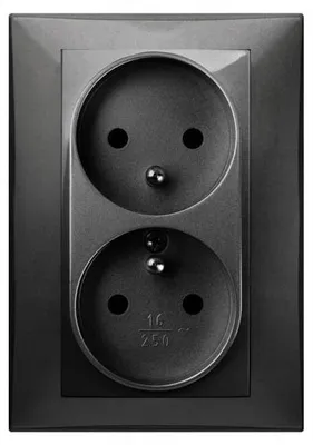 Image de Prise Électrique Murale Elektro-Plast Noir 3835-09