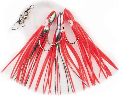 Produktbild von Octopus Meeressysteme 3 Octopusse 5/0 Haken Holographic , Farbe:Rot