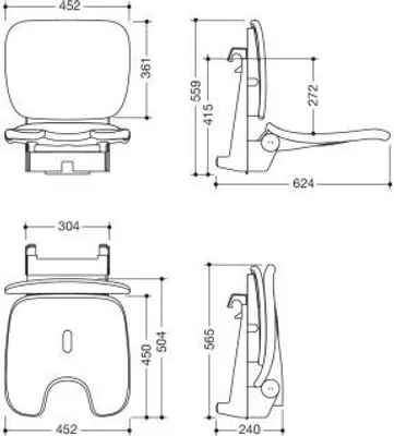 Produktbild von HEWI 802.51.14360 SD Einhängesitz Komfort, Schamauss.