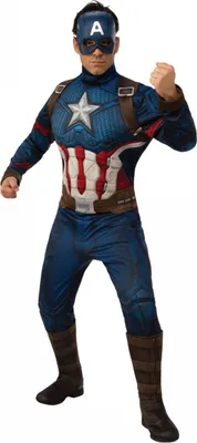 Produktbild von Captain America 3D Muskel Kostüm für Fasching Größe: Standard