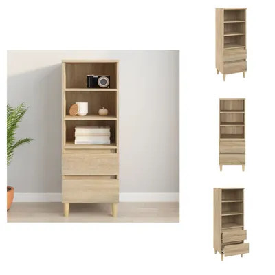 Image de vidaXL Buffet haut Chêne Sonoma 40x36x110 cm Matériau dérivé du bois - Buffets