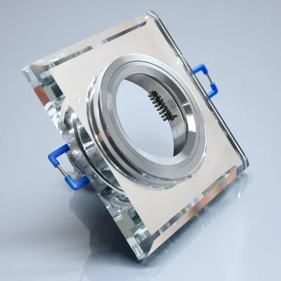 Produktbild von 6x MAXKOMFORT Glas Einbaustrahler IP20 Einbauspot Eckig mit GU10 Fassung Deckenstrahler Rahmen HMZ-3108