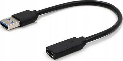 Produktbild von Gembird A-USB3-AMCF-01, 0,1 m, USB A, USB C, USB 3.2 Gen 1 (3.1 Gen 1), Schwarz