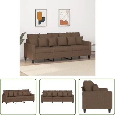 Produktbild von The Living Store 3-Sitzer-Sofa Braun 180 cm Stoff