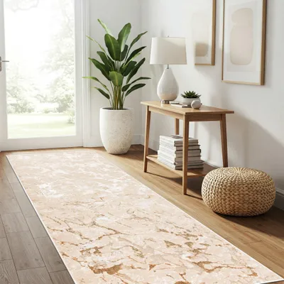Produktbild von Teppichläufer Flur Teppich Kurzflor Modern Brücke Wohnzimmer Schlafzimmer Design 80 x 400 cm