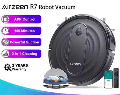 Produktbild von Airzeen R7 Saugroboter 4000Pa 3in1 Wischen App Alexa 150Min Laufzeit