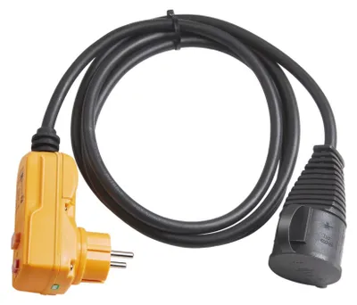 Image de Brennenstuhl Schutzadapterleitung   FI IP44 2m schwarz