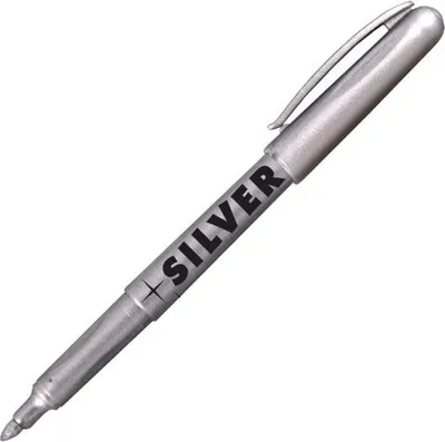 Obrázek produktu pro Permanentní popisovač Centropen 2690 - kulatý hrot, stříbrný
