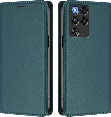 Obrázek produktu pro Kožené pouzdro pro ZTE nubia RedMagic 11 Pro, magnetické flipové pouzdro zPolyuretankůže se stojánkem Zelená
