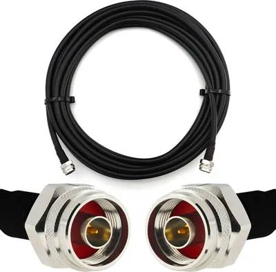 Produktbild von 30m N-Stecker auf N-Stecker (Hex) IP67 wasserdichtes Koaxialkabel — Vollkupfer HF400 Flexibles Verlängerungskoax 50 Ohm (LMR400 UF UltraFlex-Äquivalent) — für WiFi LTE 4G 5G Mobile Router Antenne